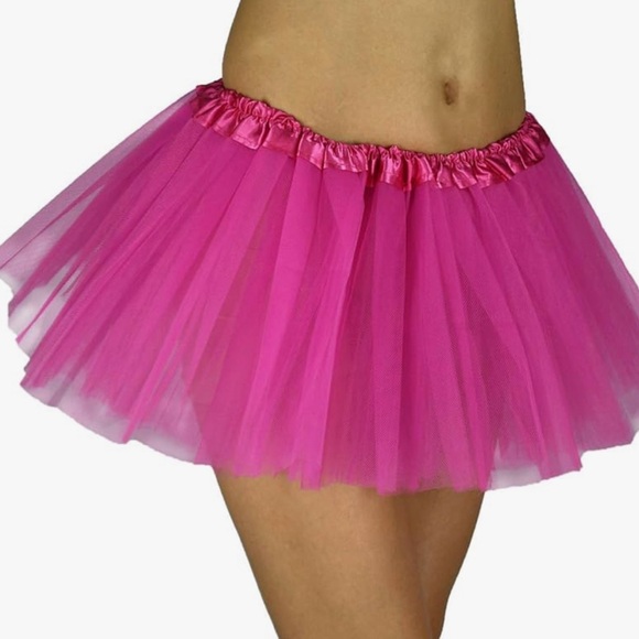 Pink Childs tutu with pink flower at waist - Picture 3 of 3